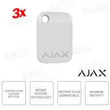 Ajax – Tag (3pcs) – Porte-clés d’accès sans contact pour KeyPad Plus blanc ASP (lot de 3)