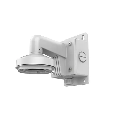 DS-1272ZJ-110B Hikvision - Support mural pour caméra Dome mini. Alliage aluminium, finition blanche . Intègre une boîte de jonction étanche, dimensions 123×180×227,8 mm, poids environ 1,2 kg. Compatible caméras mini-Dome professionnelles.