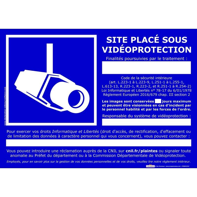 Panneau 21x15 cm Vidéoprotection