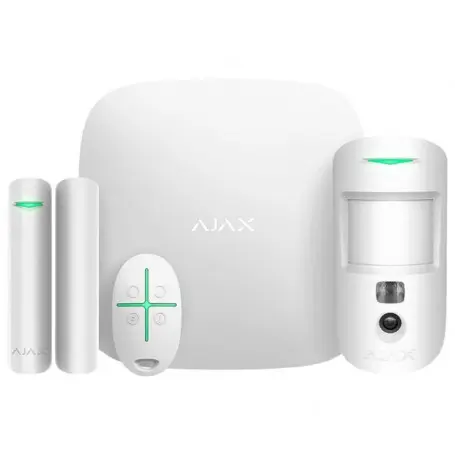 Ajax Systems – Kit d’alarme sans fil StarterKit Cam Plus (Hub 2 Plus + MotionCam + DoorProtect + SpaceControl)