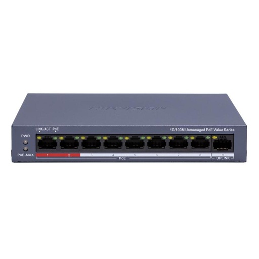 DS-3E0109P-E/M/B Hikvision – DS-3E0109P-E/M(B)(O-STD) Commutateur POE Fast Ethernet non gere, 8 ports