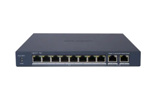 DS-3E1310P-EI/M Hikvision – Switch Smart managé 8 ports PoE + 2 uplinks Gigabit 60 W