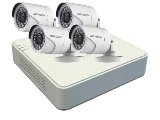 DS-J142I/7104HQHI-K1+4CAM - Kit de 4 caméras TurboHD Bullet