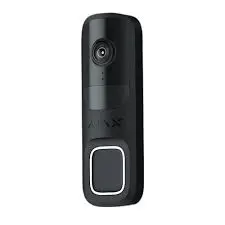 Ajax – Doorbell (8EU) – Sonnette vidéo intelligente HDR 4MP + IA, boîtier noir ASP