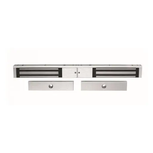 DS-K4H258D Hikvision - Serrure magnétique double Value Series, 2 × 280 kg de poussée, LED statut, 12 VDC/24 VDC, corps anodisé résistant.