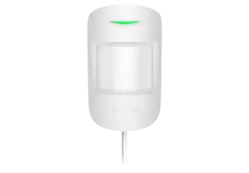 Ajax – Détecteur filaire Fibra PIR + micro-ondes immunité animaux blanc