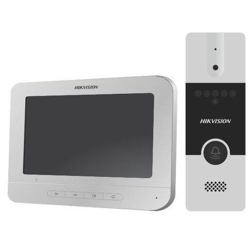 DS-KIS202T Hikvision - Kit visiophone analogique 4 fils, moniteur 7" + platine un bouton