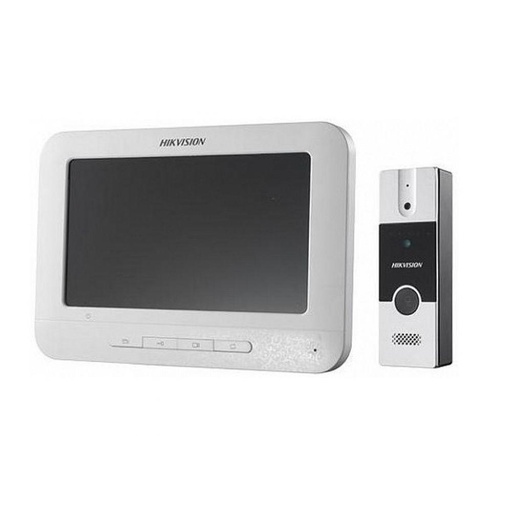 DS-KIS204T Hikvision - Kit visiophone analogique 4 fils, moniteur 7" + platine