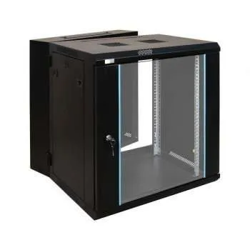 DS-XS6412-S/B Hikvision - Baie de brassage murale 12U 600×450 mm, porte vitrée