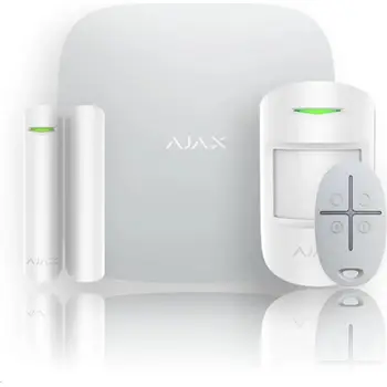 Ajax – StarterKit (8EU) ASP White, kit d’alarme sans fil complet